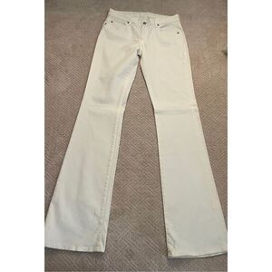 NWOT 7 For All Mankind Off-White Straight Leg Jeans